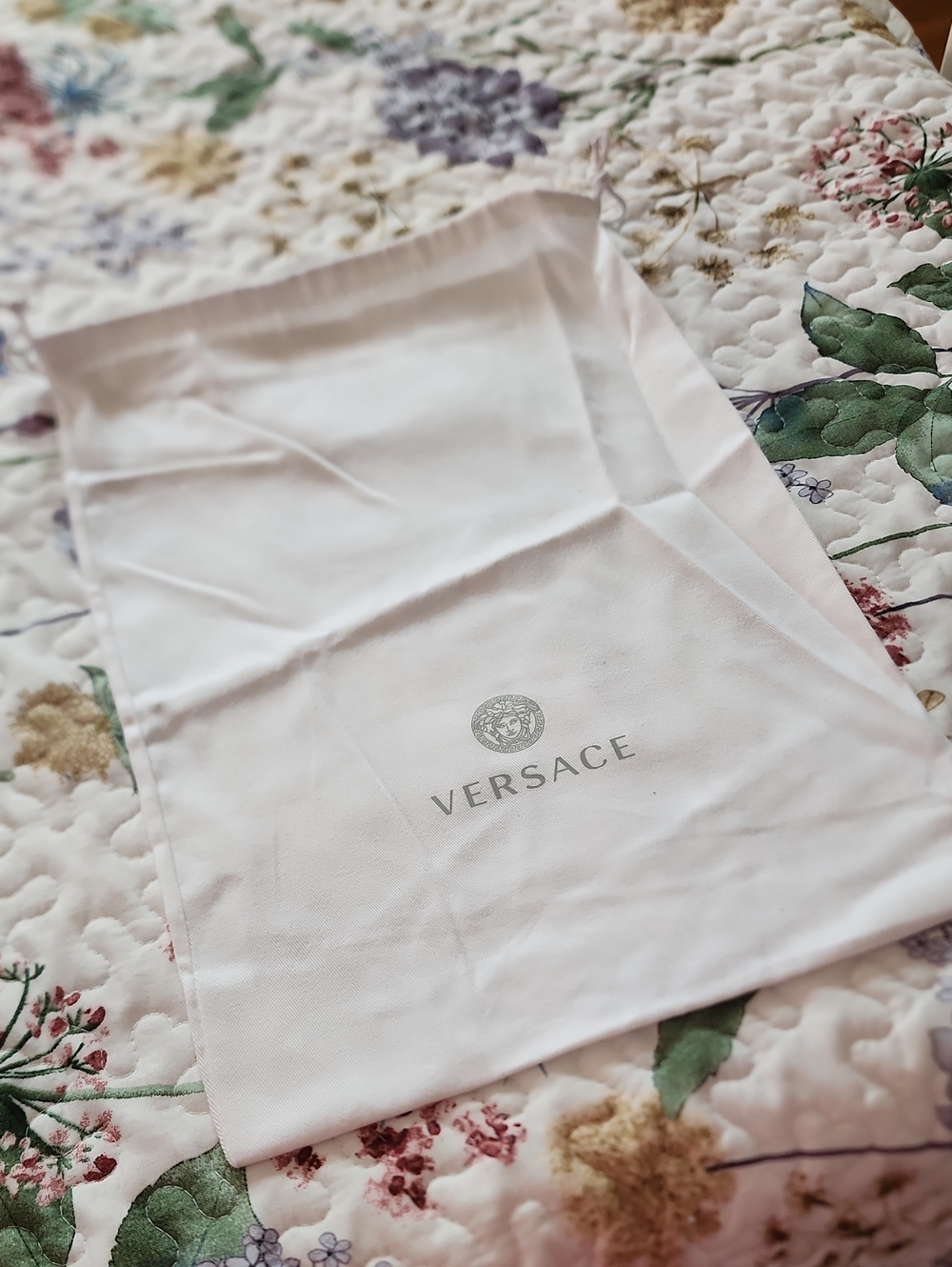 Versace White Dust Bag with Medusa Logo